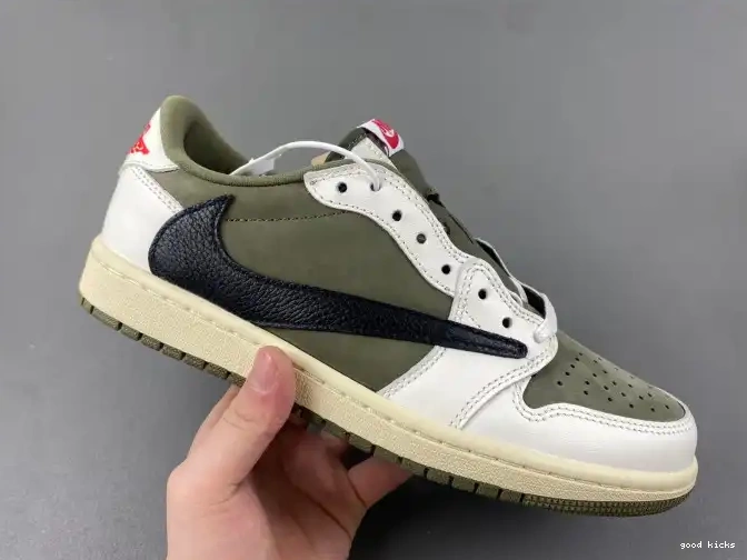 OLIVE SCOTT OG LOW JORDAN 1 AIR TRAVIS X DM7866-200 MEDIUM 0405